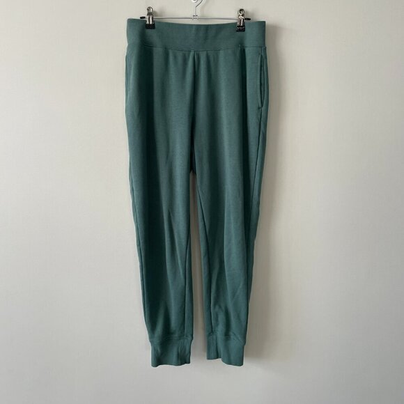 TNA Airy Terry High Rise Pull On Elastic Waist Sweatpants Green Medium - Picture 2 of 9